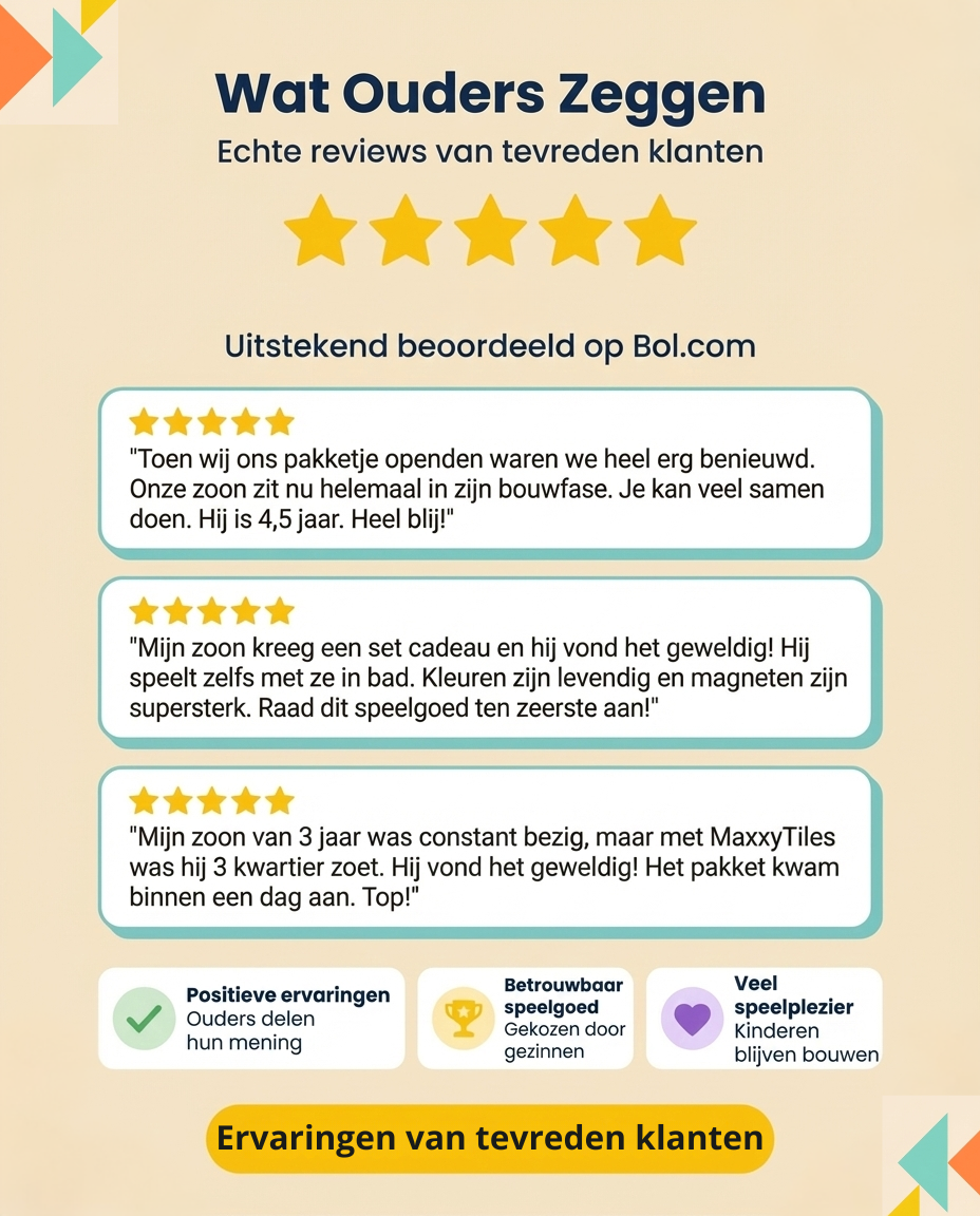 MaxxyTiles 60 stuks| Magnetische Tegels (3+)