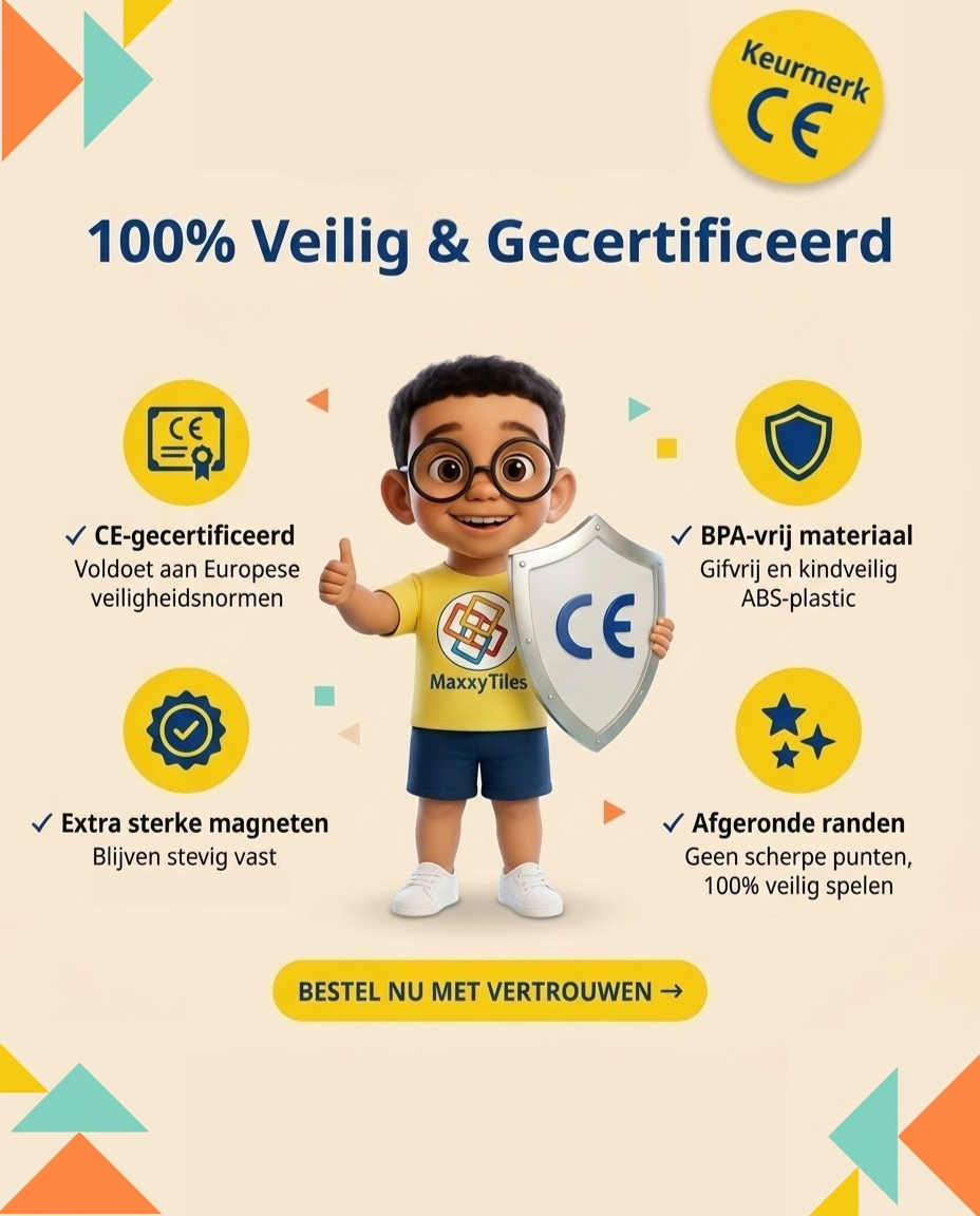 MaxxyTiles 60 stuks| Magnetische Tegels (3+)