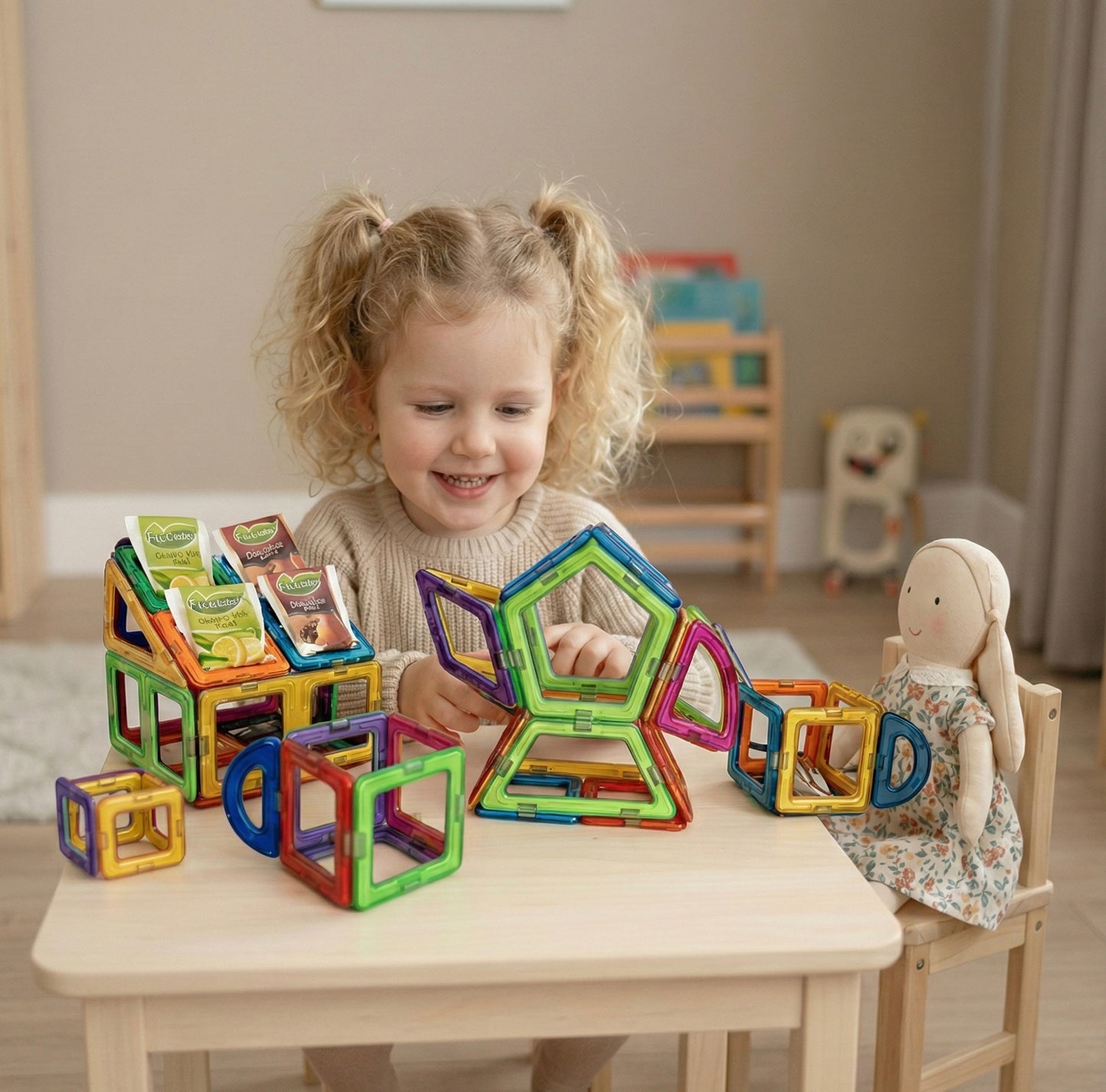 MaxxyTiles 60 stuks| Magnetische Tegels (3+)