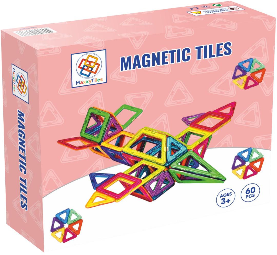 MaxxyTiles 60 stuks| Magnetische Tegels (3+)